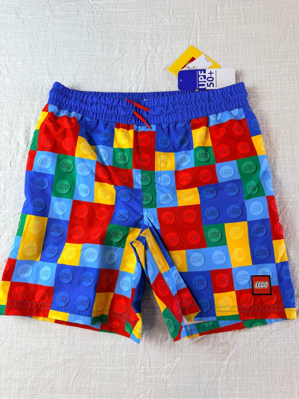 LEGO Kids Multicolor Block Print Swim Shorts -  size L 10-12 NWT